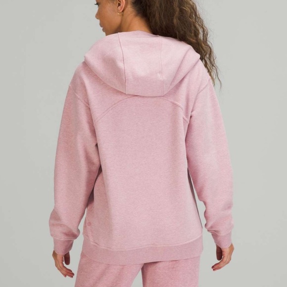 Lululemon🍋 All Yours Heathered Pink Taupe Fleece Hoodie Size 6 - Picture 2 of 8